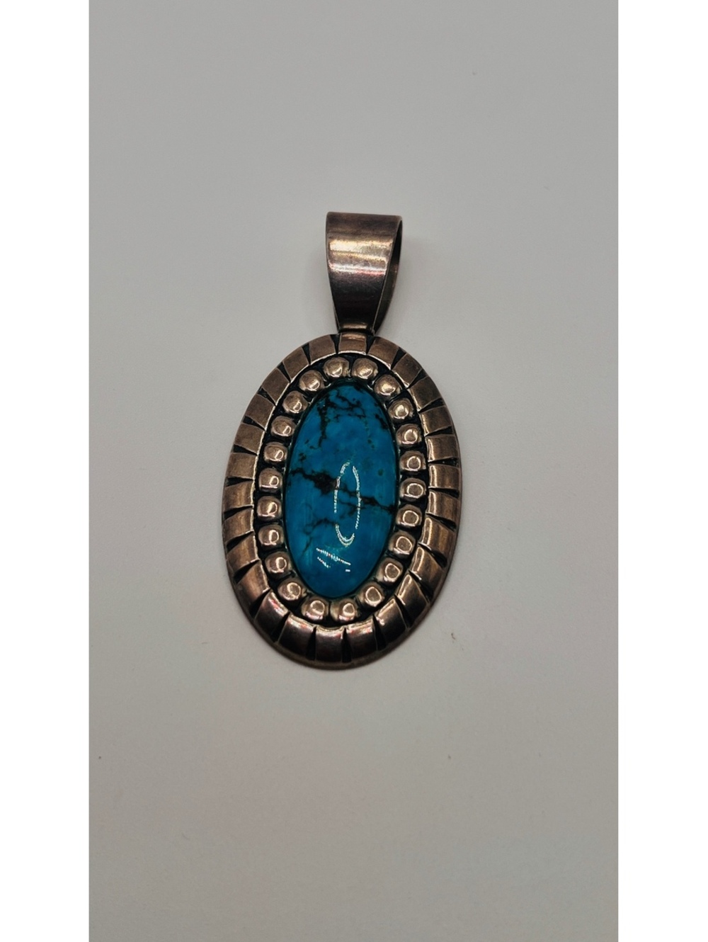 Carolyn Pollack Relios Sterling Silver Turquoise Pendant CR 925 12.65g